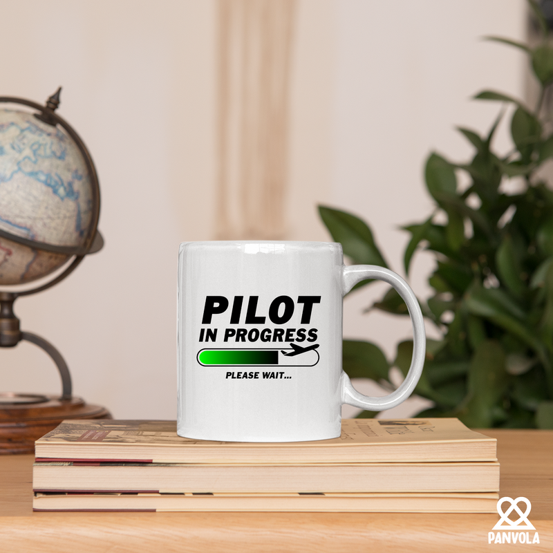 Pilot In Progress Ceramic Mug 11 oz White