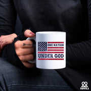 One Nation Under God Ceramic Mug 11 oz White - Panvola