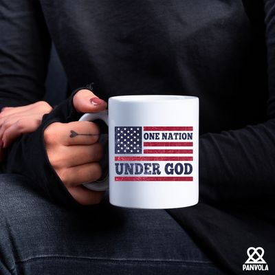 One Nation Under God Ceramic Mug 11 oz White