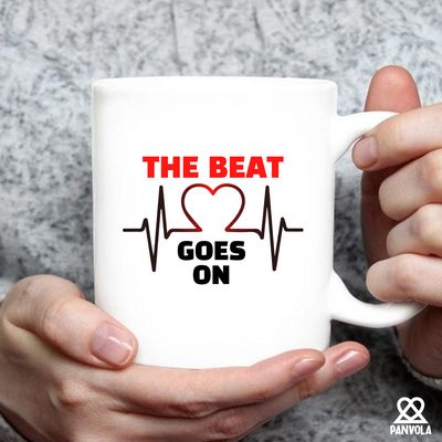 The Beat Goes On Ceramic Mug 11 oz White