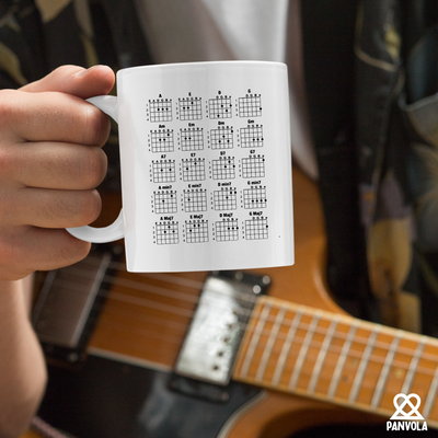 Guitar Code Mug Guitarist Ceramic Mug 11 oz White