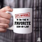 It's Official I'm The Favorite Son-In-Law Ceramic Mug 11 oz White - Panvola