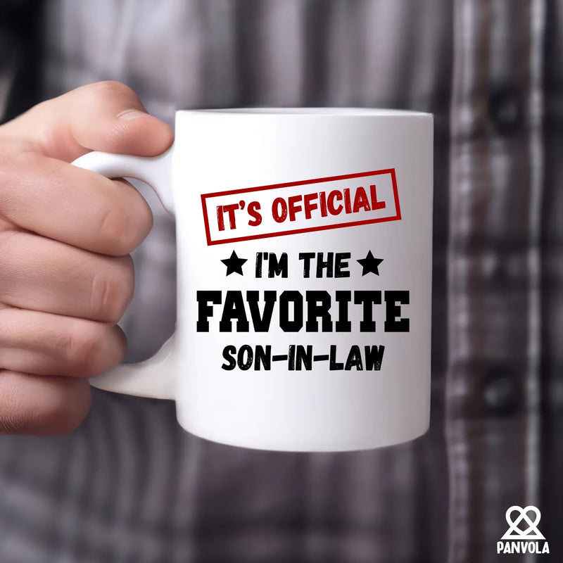 It's Official I'm The Favorite Son-In-Law Ceramic Mug 11 oz White - Panvola