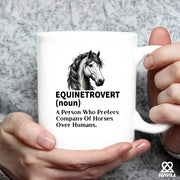 Equinetrovert Definition Ceramic Mug 11 oz White - Panvola