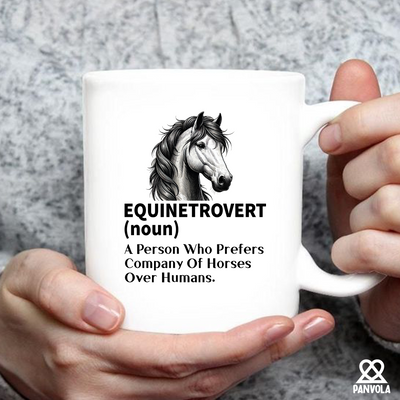 Equinetrovert Definition Ceramic Mug 11 oz White