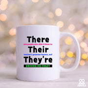 There Their They're  Grammar Ceramic Mug 11 oz White - Panvola