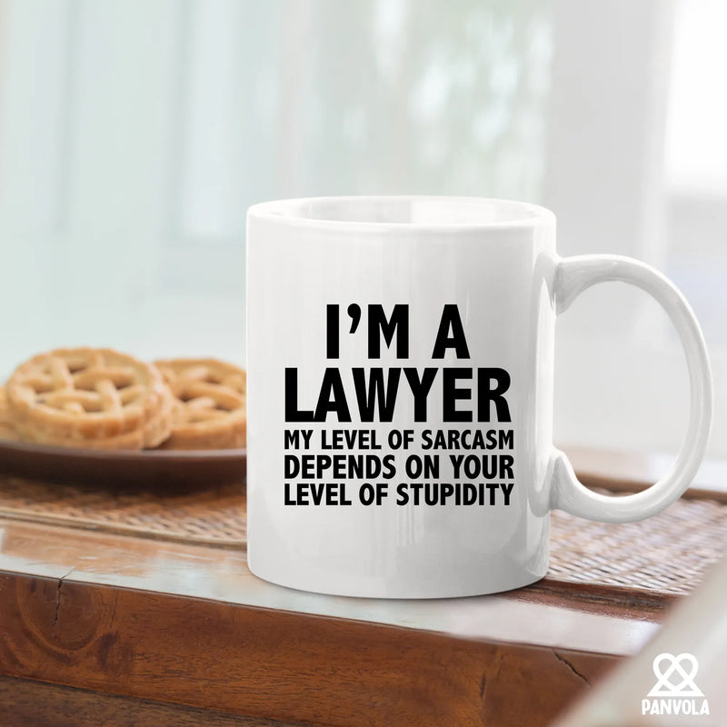 I'm A Lawyer My Level Of Sarcasm Ceramic Mug 11 oz White - Panvola