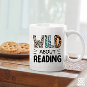 Wild About Reading Ceramic Mug 11 oz White - Panvola