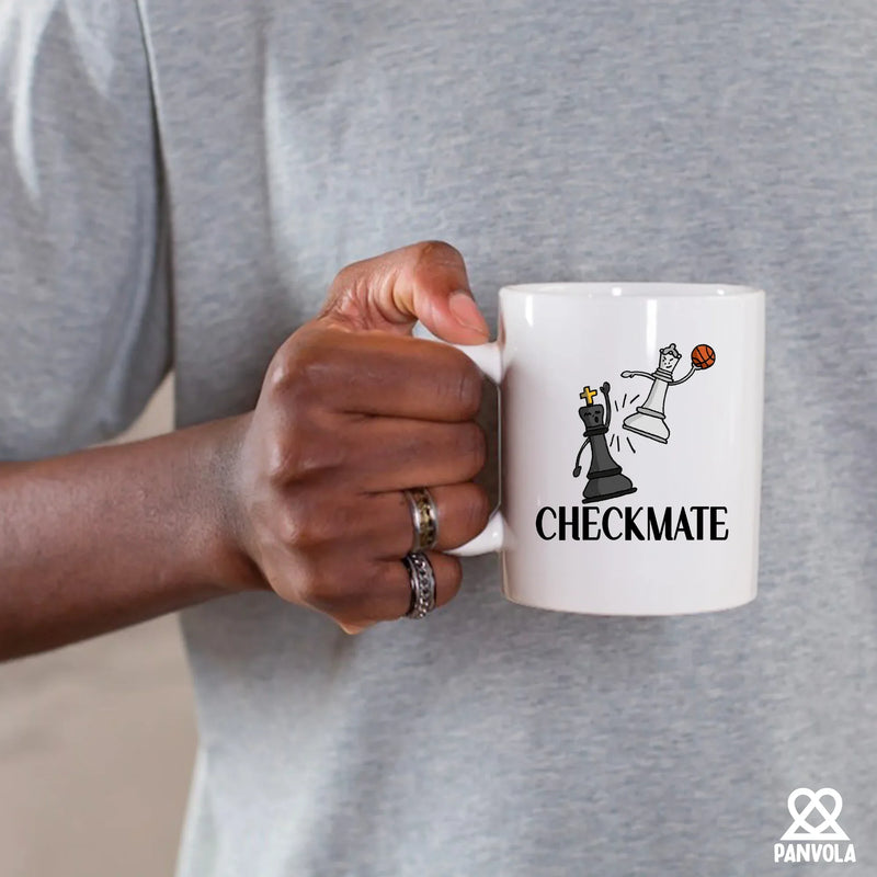 Checkmate Chess Ceramic Mug 11 oz White - Panvola