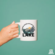 Pontoon Captain Life Is Better At The Lake Ceramic Mug 11 oz White - Panvola