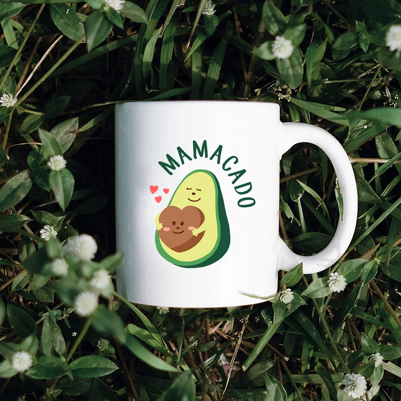 Mamacado Ceramic Mug 11 oz White