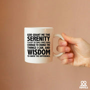 God Grant Me The Serenity Prayer Coffee Mug 11 oz White - Panvola