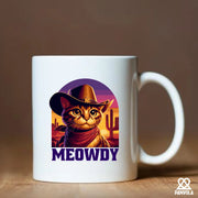 Meowdy Ceramic Mug 11 oz White - Panvola