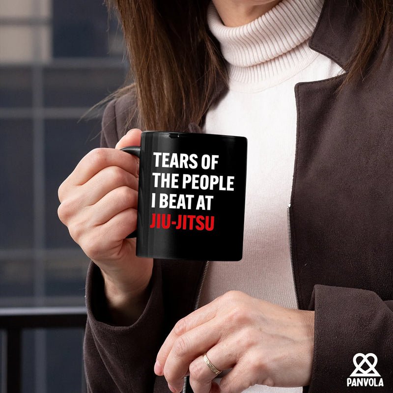 Tears Of The People I Beat At Jiu-Jitsu Ceramic Mug 11 oz Black - Panvola