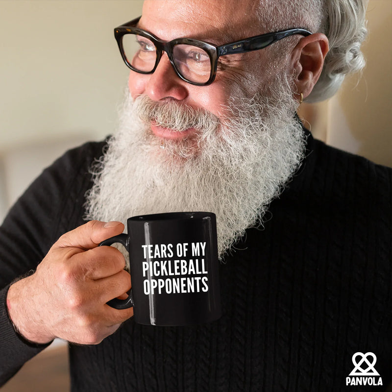 Tears of My Pickleball Opponents Black Mug 11 oz - Panvola
