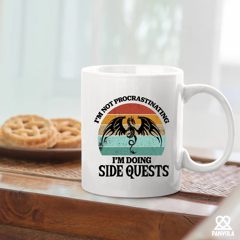 I’m Not Procrastinating I’m Doing Side Quests Ceramic Mug 11 oz White - Panvola