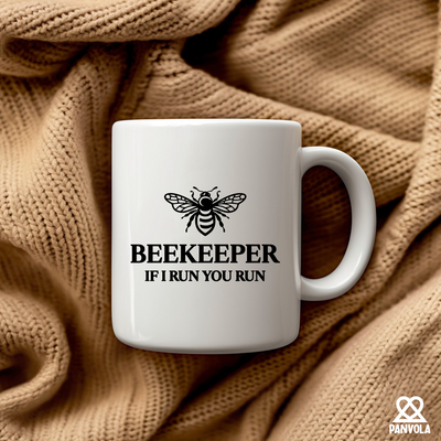 Beekeeper If I Run You Run Ceramic Mug 11 oz White