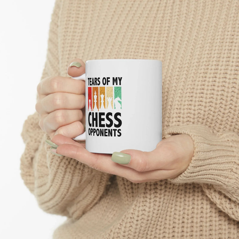 Personalized Tears Of My Chess Opponents Customized Ceramic Mug 11 oz White - Panvola