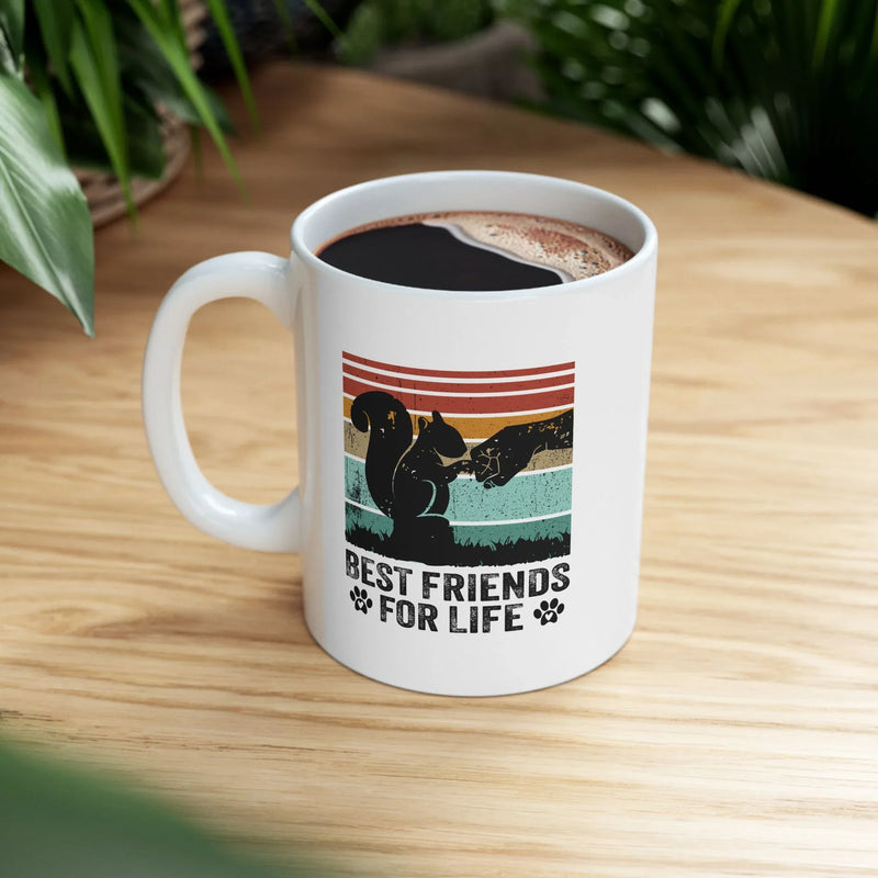 Personalized Best Friends For Life Customized Ceramic Mug 11 oz White - Panvola