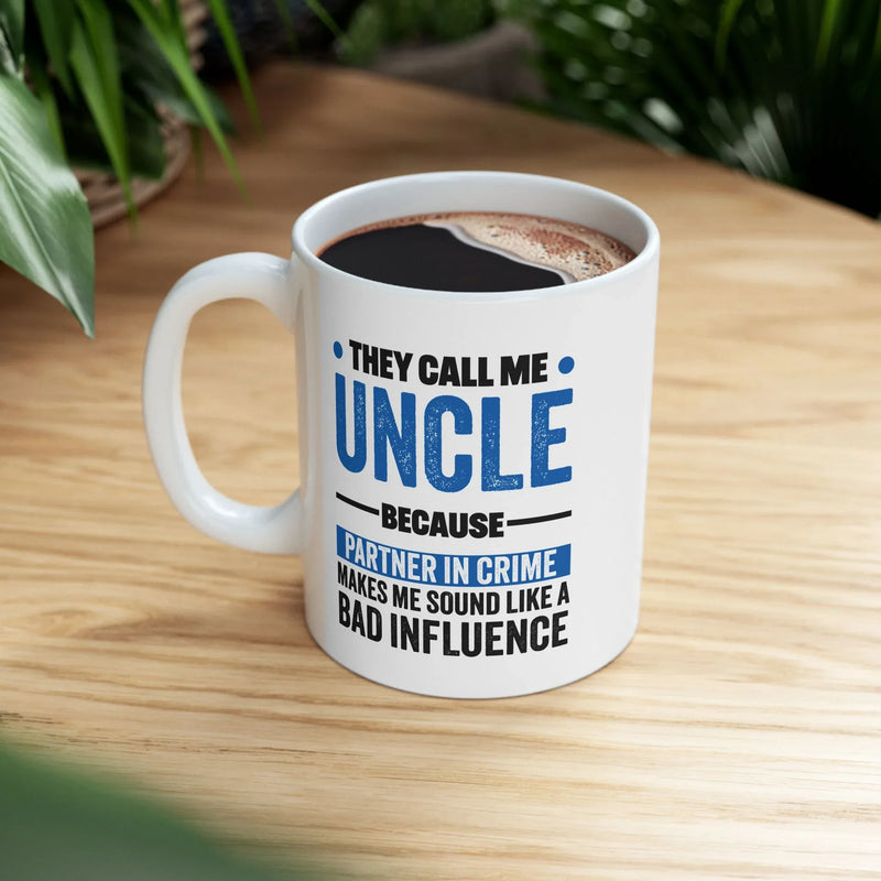 Personalized Uncle Partner In Crime Customized Ceramic Mug 11 oz White - Panvola