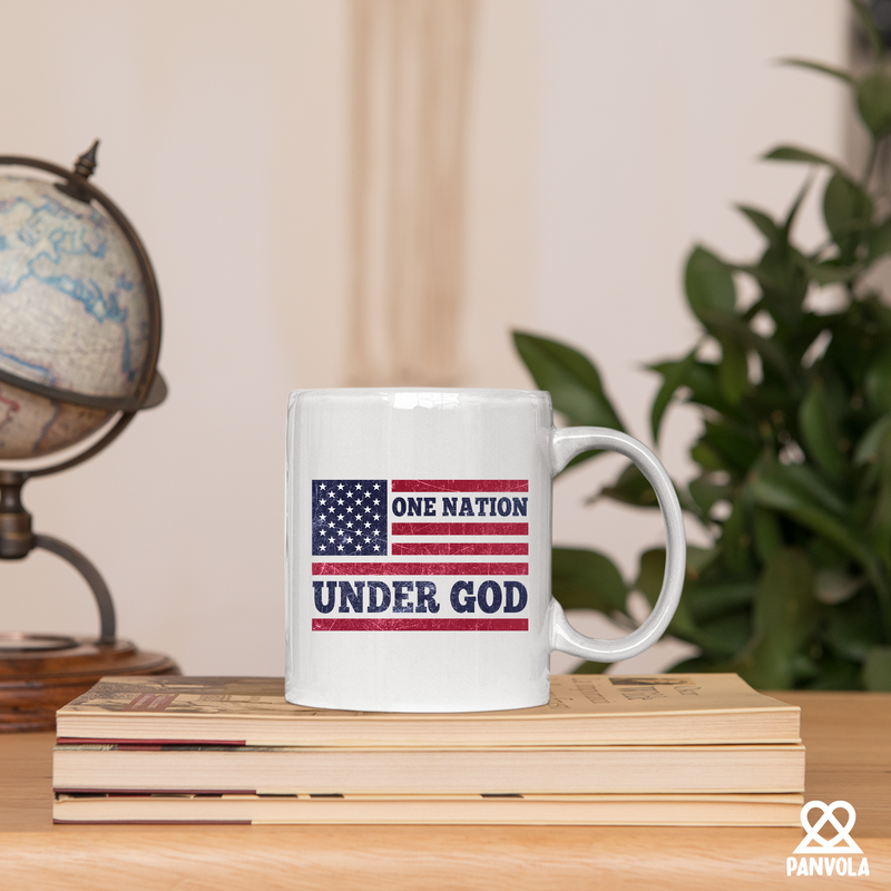 One Nation Under God Ceramic Mug 11 oz White