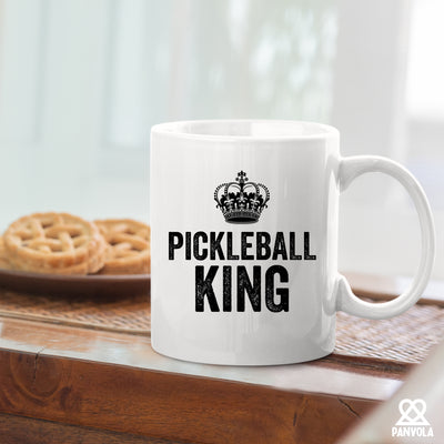 Pickleball King Ceramic Mug 11 oz White