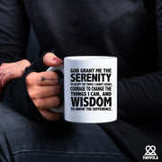 God Grant Me The Serenity Prayer Coffee Mug 11 oz White - Panvola