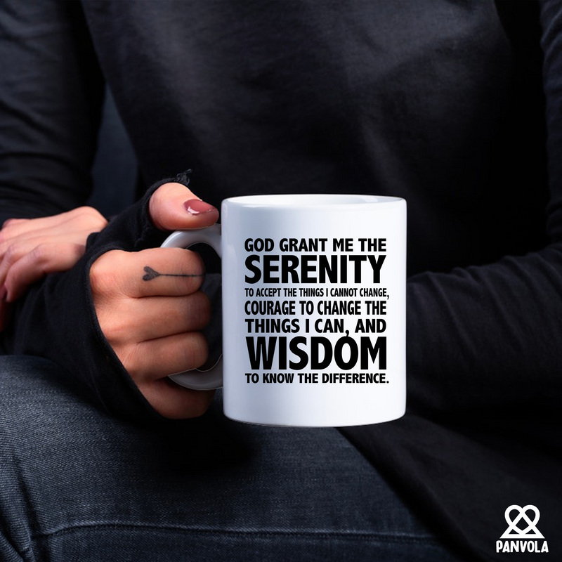 God Grant Me The Serenity Prayer Coffee Mug 11 oz White