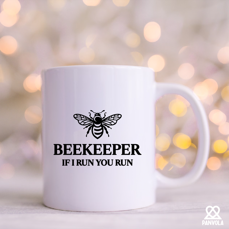 Beekeeper If I Run You Run Ceramic Mug 11 oz White