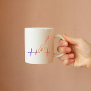 Guitar Heartbeat Ceramic Mug 11 oz White - Panvola