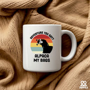 Adventure You Say? Alpaca My Bags Ceramic Mugs 11 oz White - Panvola