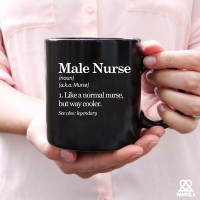 Male Nurse Definition Ceramic Mug 11 oz Black