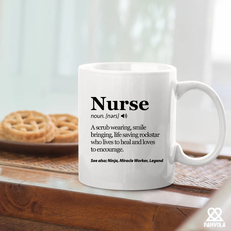 Nurse Definition Mug 11 oz White - Panvola