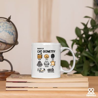 Basics Of Cat Geometry Ceramic Mug 11 oz White