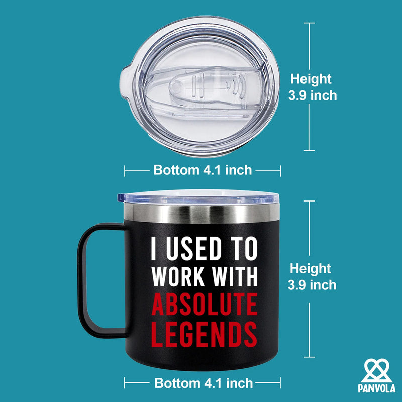 I Used To Work With Absolute Legend Insulated Coffee Cup 14oz With Handle And Lid - Panvola