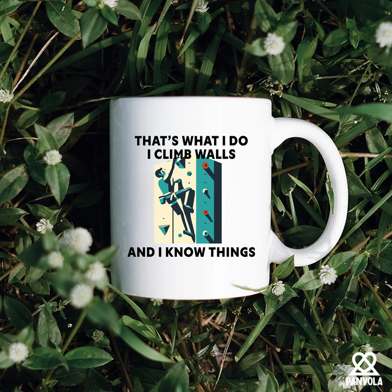 I Climb Walls And I Know Things Ceramic Mug 11 oz White