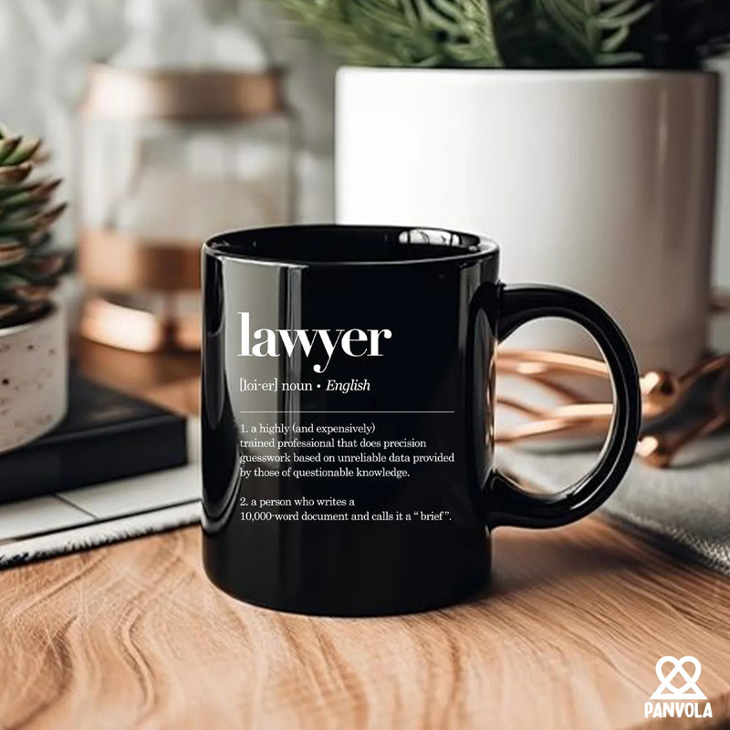 Lawyer Definition Ceramic Mug 11 oz Black - Panvola