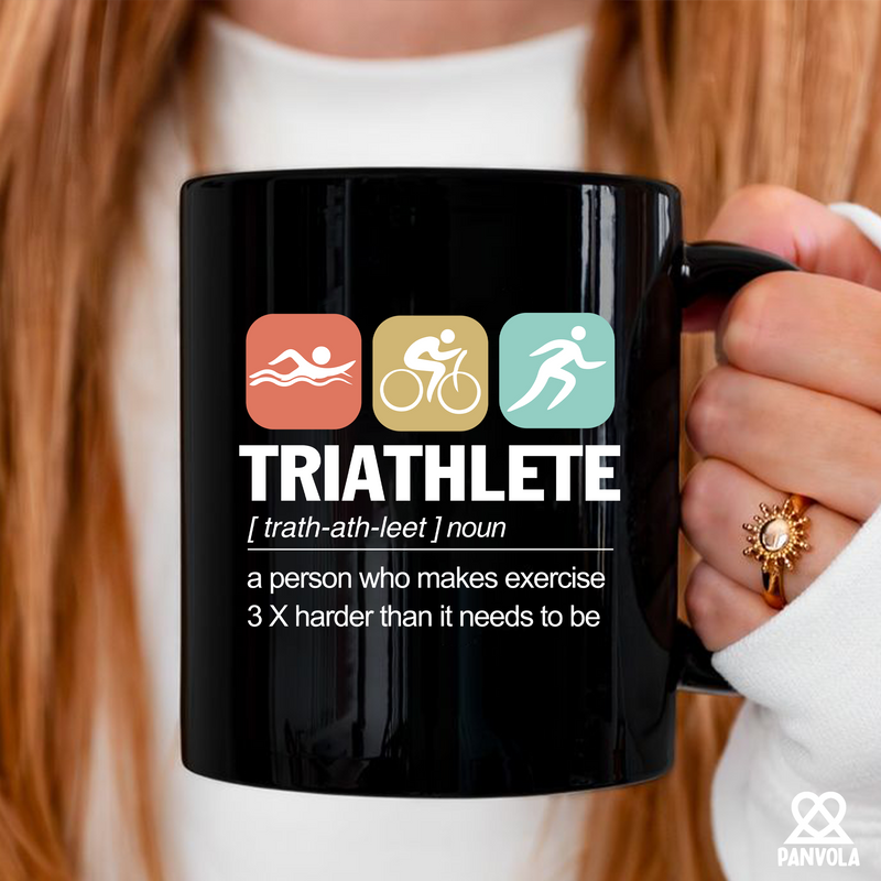 Triathlete Definition Ceramic Mug 11 oz Black