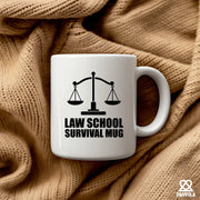 Law School Survival Mug Future Lawyer Gifts Ceramic Mug 11oz White - Panvola