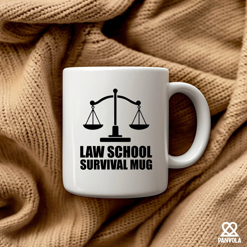 Law School Survival Mug Future Lawyer Gifts Ceramic Mug 11oz White - Panvola