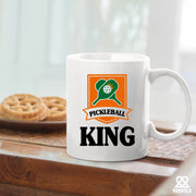 Pickleball King Ceramic Mug 11 oz White - Panvola