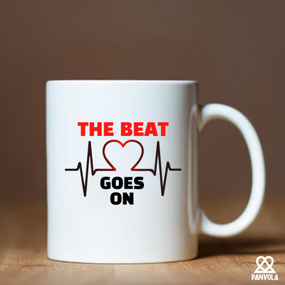 The Beat Goes On Ceramic Mug 11 oz White