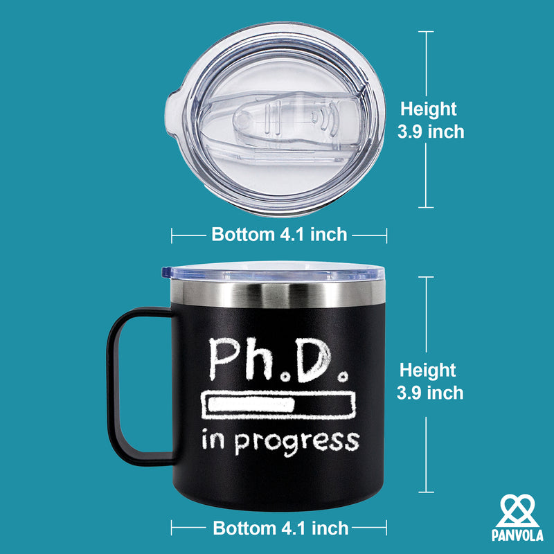PhD in Progress Insulated Coffee Cup 14 oz