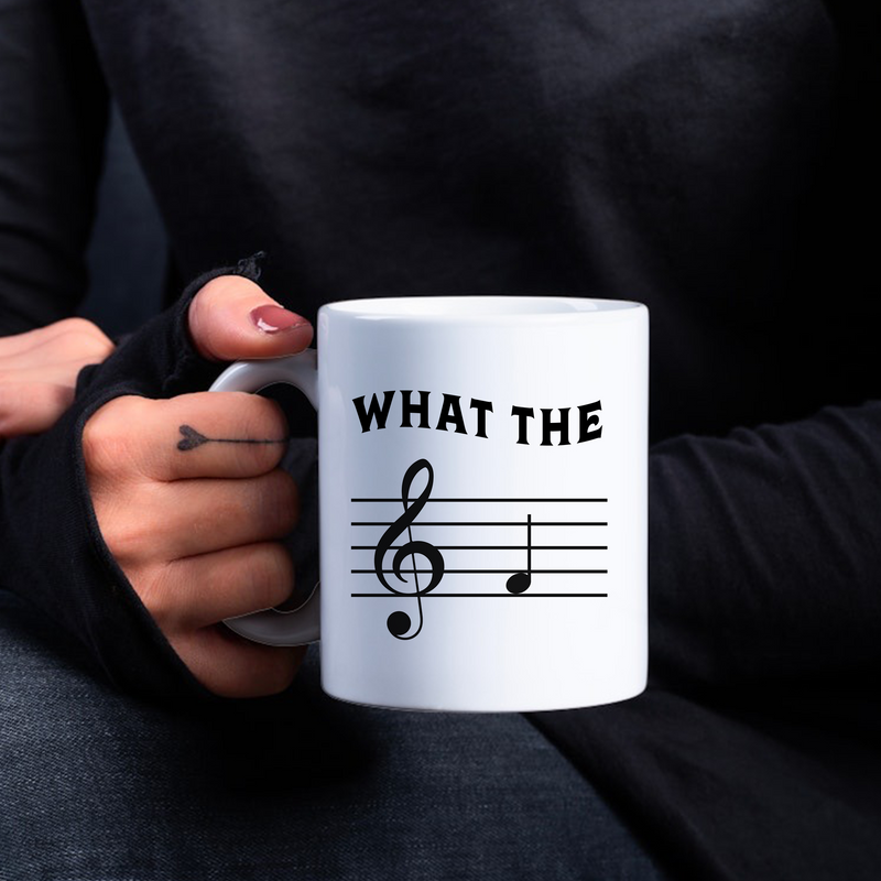 What the F Ceramic Mug 11 oz White