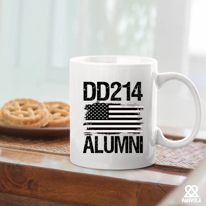 DD214 Alumni Ceramic Mug 11 oz White - Panvola