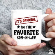 It's Official I'm The Favorite Son-In-Law Ceramic Mug 11 oz White - Panvola