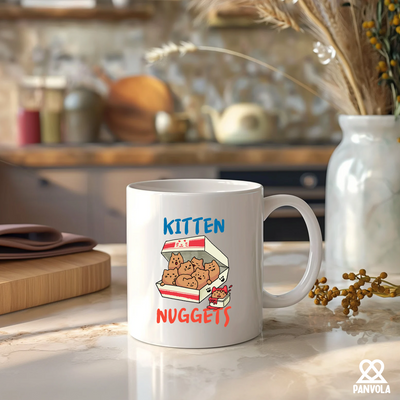 Kitten Nuggets Ceramic Mug 11 oz Whte