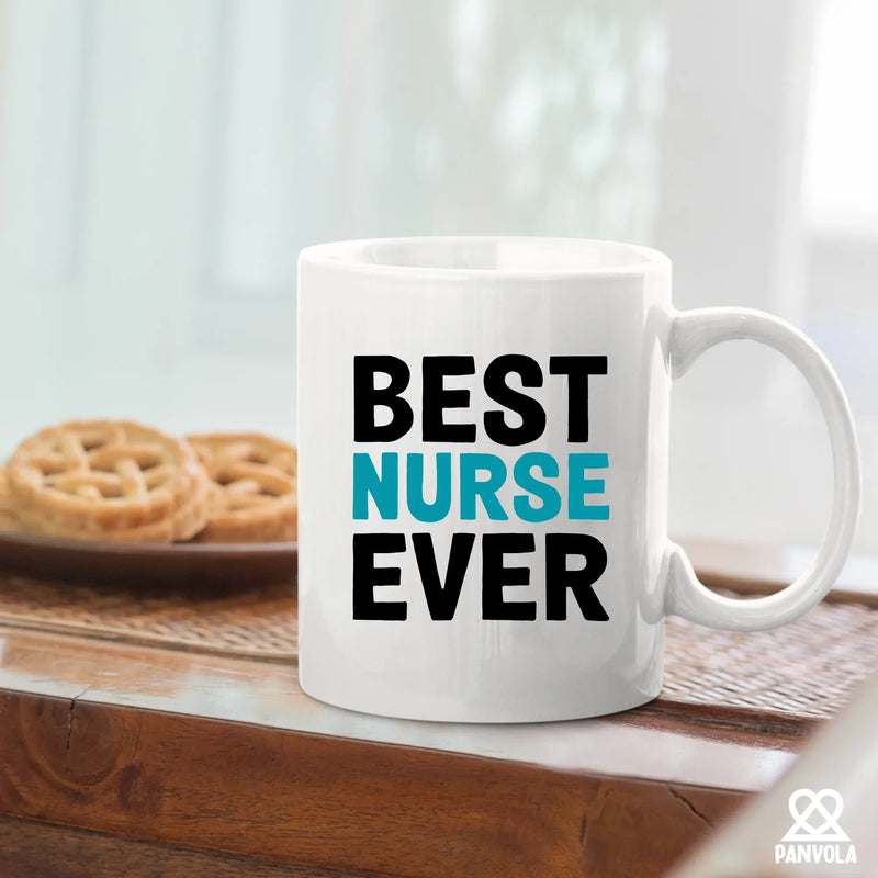 Best Nurse Ever Ceramic Mug 11 oz White - Panvola