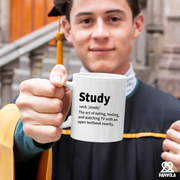 Study Definition Mug Ceramic Coffee Cup 11 oz White.