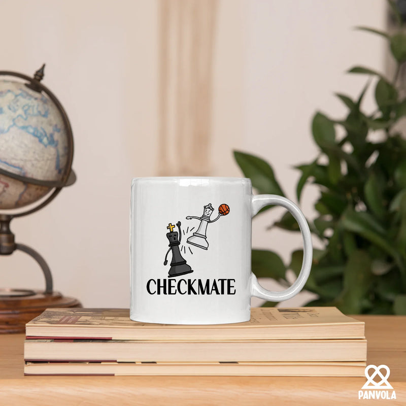 Checkmate Chess Ceramic Mug 11 oz White - Panvola